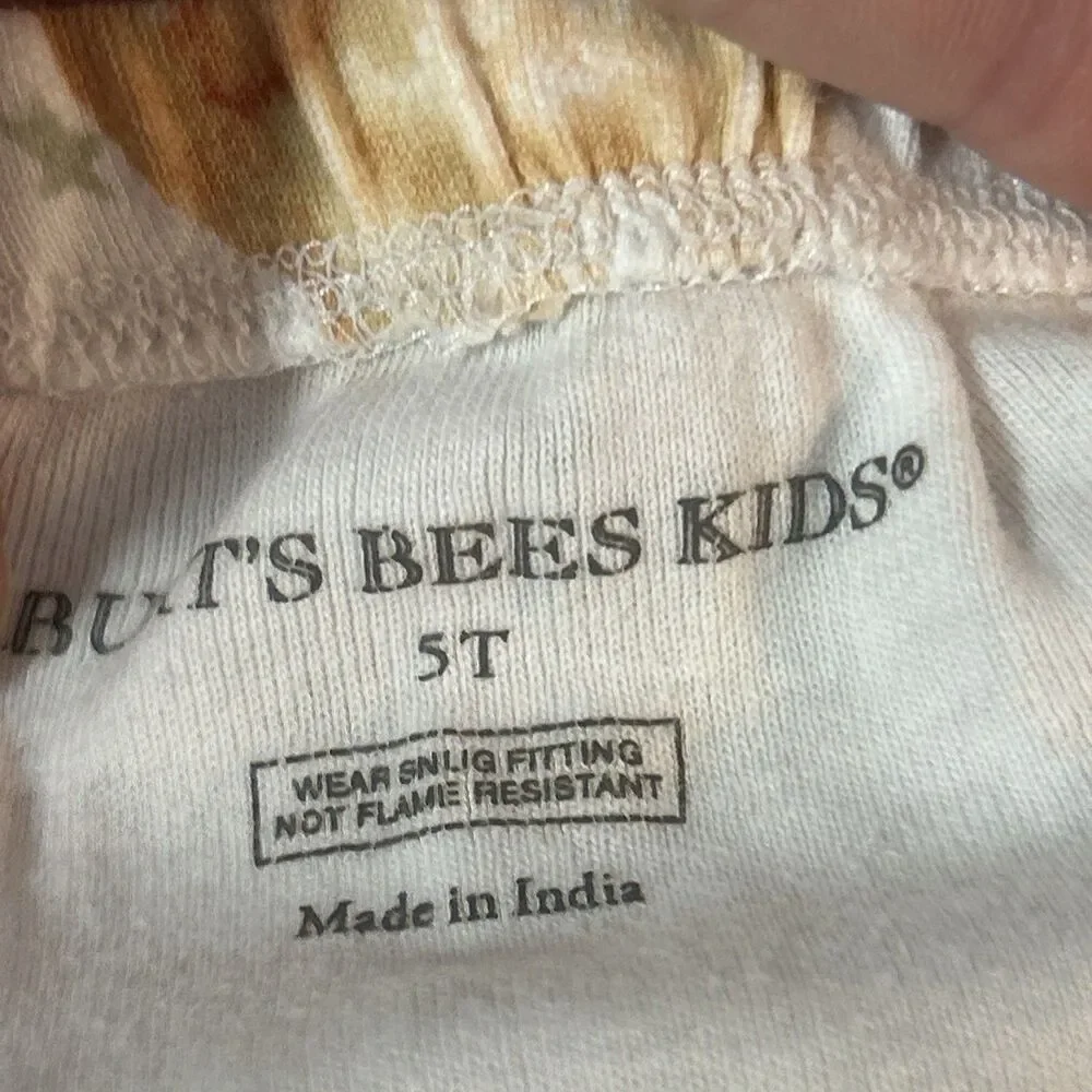 Burt's Bees 100% Organic Cotton Gender Neural Galaxy Pajama Set 5T Crunchy Mom